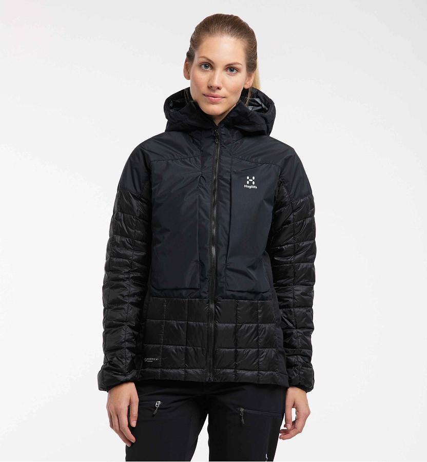 Haglöfs Womens Nordic Mimic Down Jacket Black New Zealand 57680CVDQ